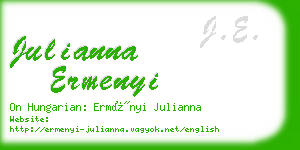 julianna ermenyi business card